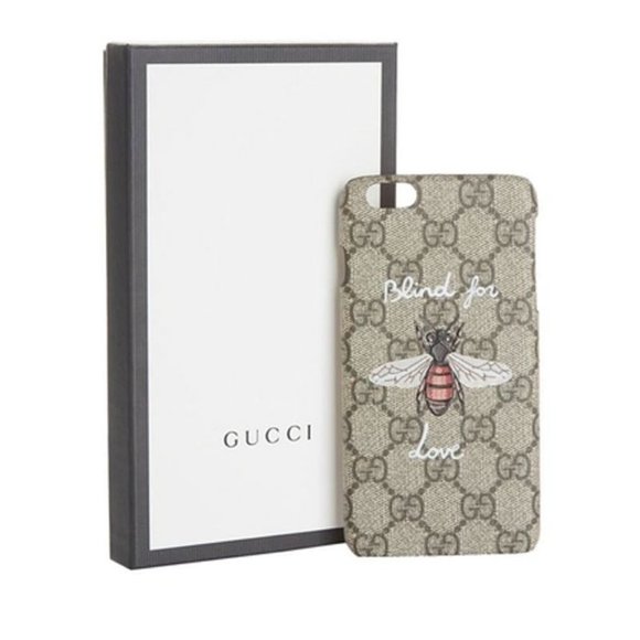 NIB GUCCI Blind For Love IPhone 7 GG Monogram Bumble Bee Cover - Picture 2 of 11